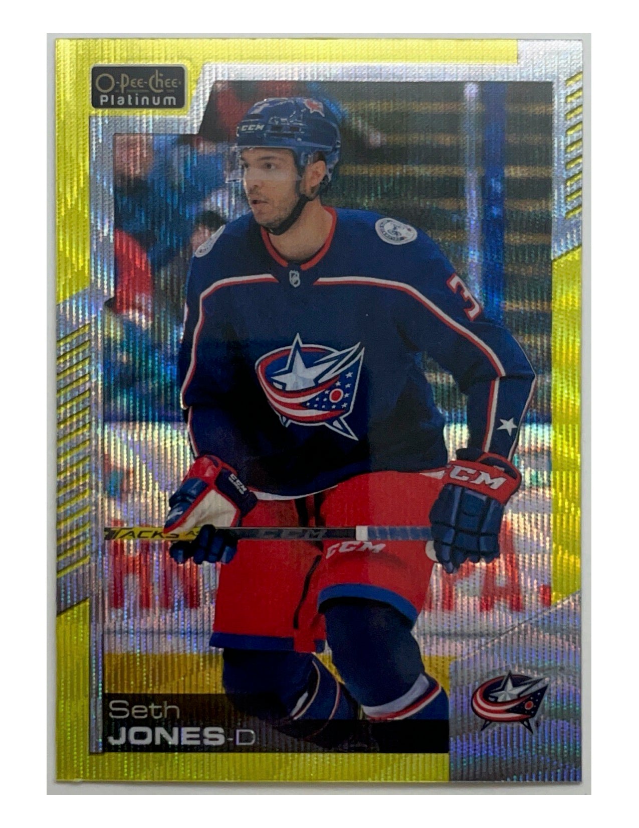 Seth Jones 2020-21 O-Pee- Chee Platinum Neon Yellow Surge #78