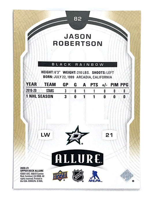 Jason Robertson 2020-21 Upper Deck Allure Rookie Black Rainbow #82