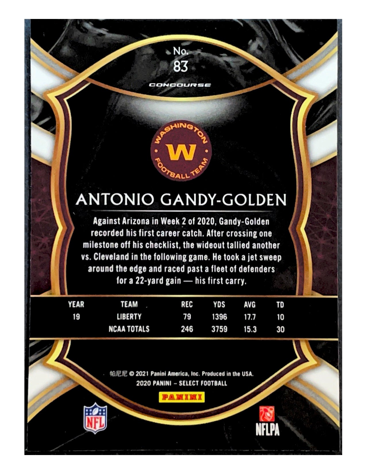 Antonio Gandy-Golden 2020 Panini Select Concourse Rookie #83
