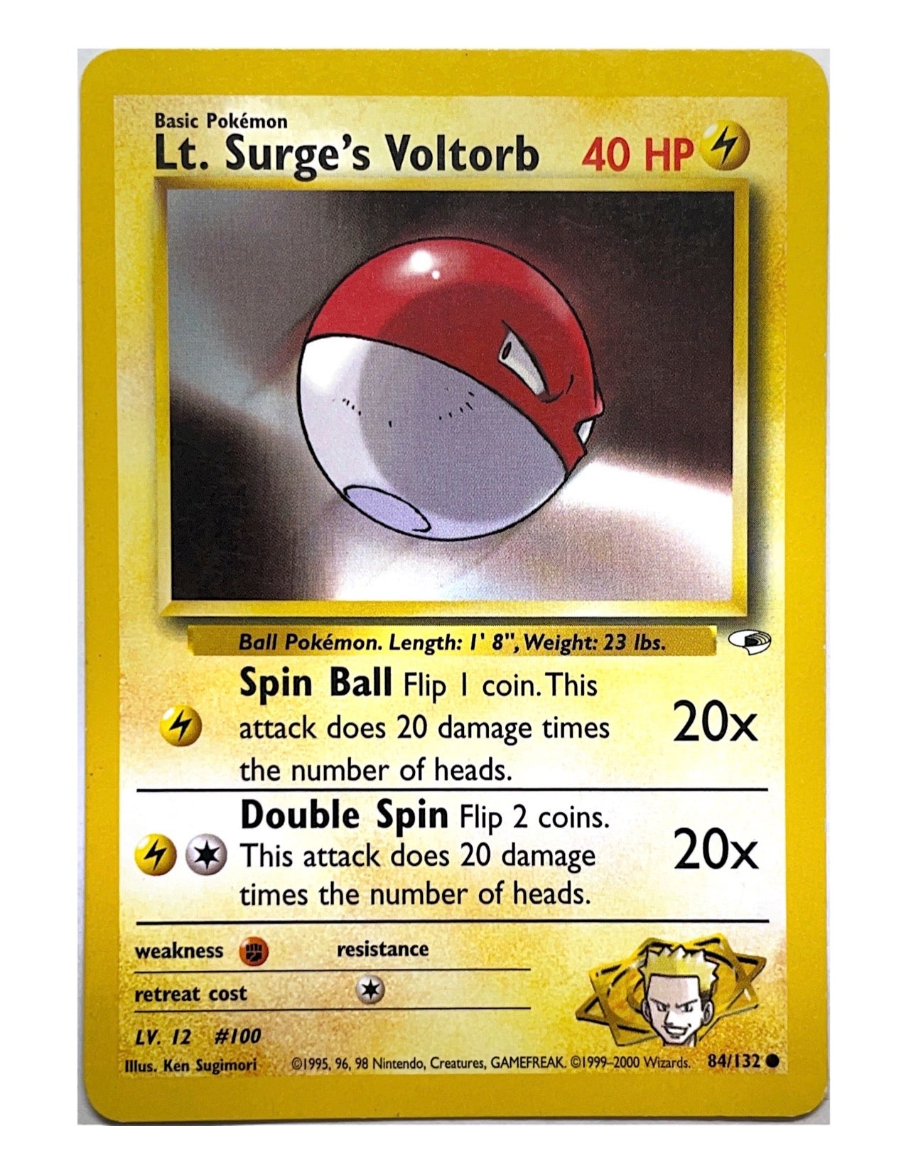Lt. Surge's Voltorb 84/132 Common - Unlimited - Gym Heroes