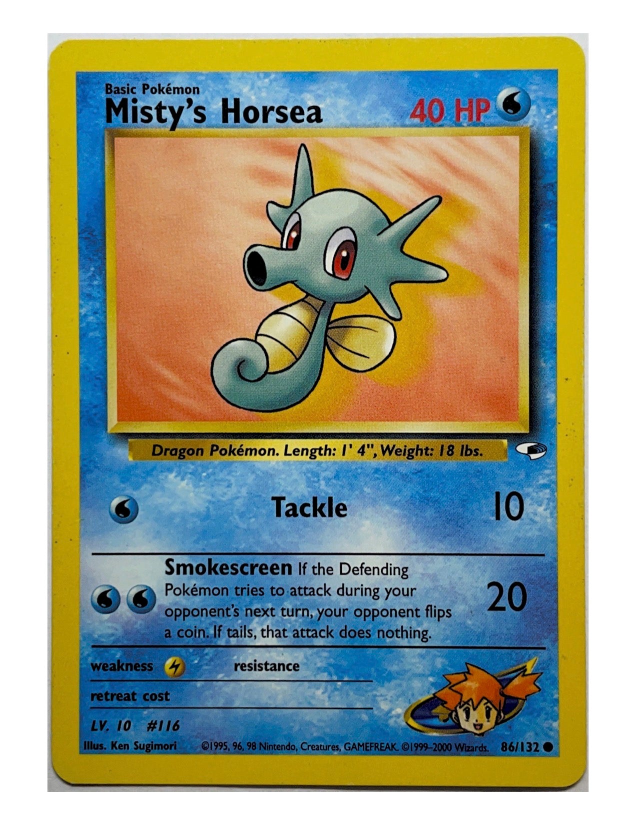 Misty's Horsea 86/132 Common - Unlimited - Gym Heroes