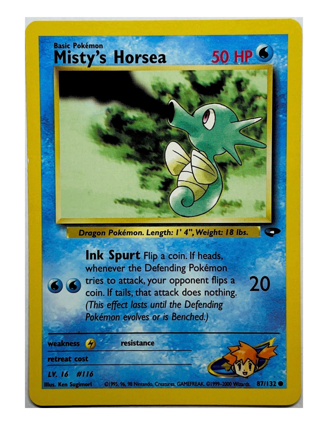 Misty's Horsea 87/132 Common - Unlimited - Gym Challenge