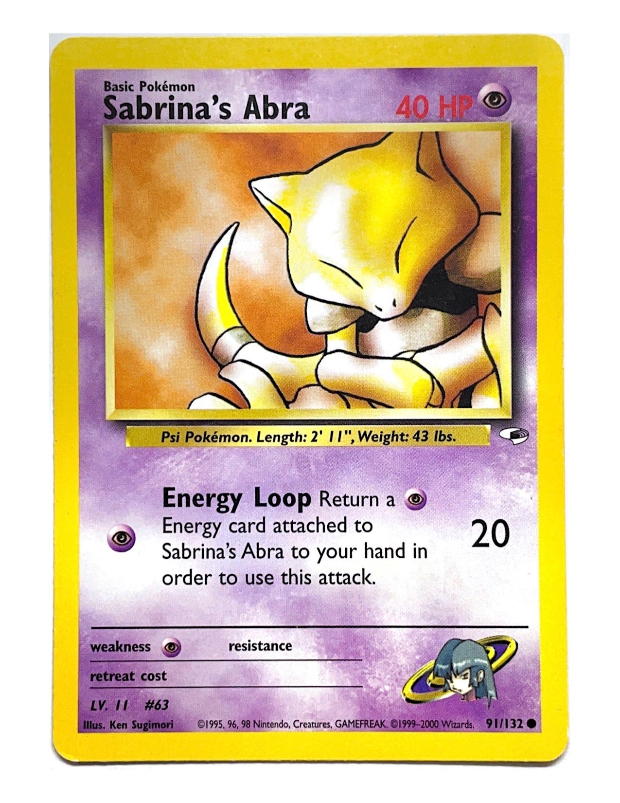 Sabrina's Abra 91/132 Common - Unlimited - Gym Heroes