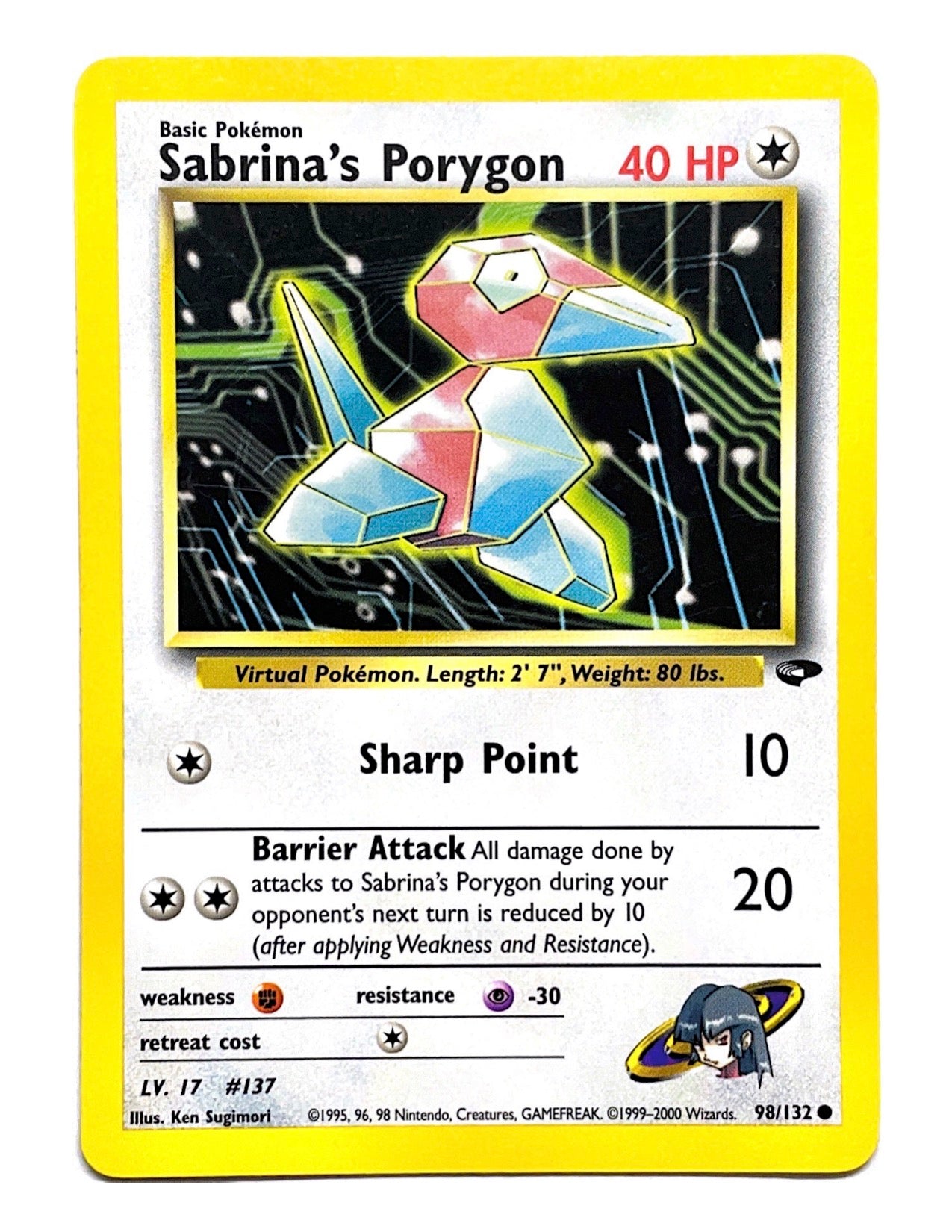 Sabrina's Porygon 98/132 Common - Unlimited - Gym Challenge