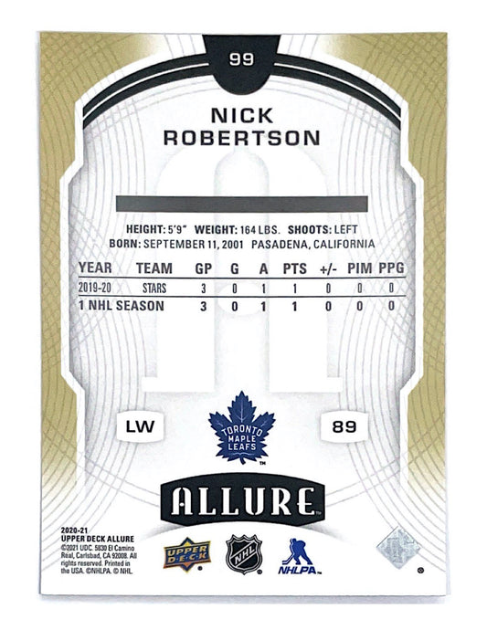 Nick Robertson 2020-21 Upper Deck Allure Rookie #99