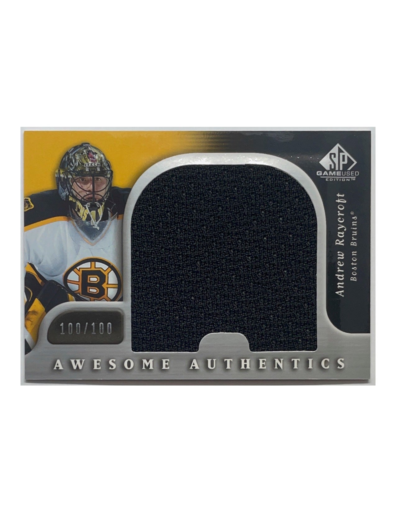 Andrew Raycroft 2005-06 Upper Deck SP Game Used Awesome Authentic Jersey #AA-AR - 100/100