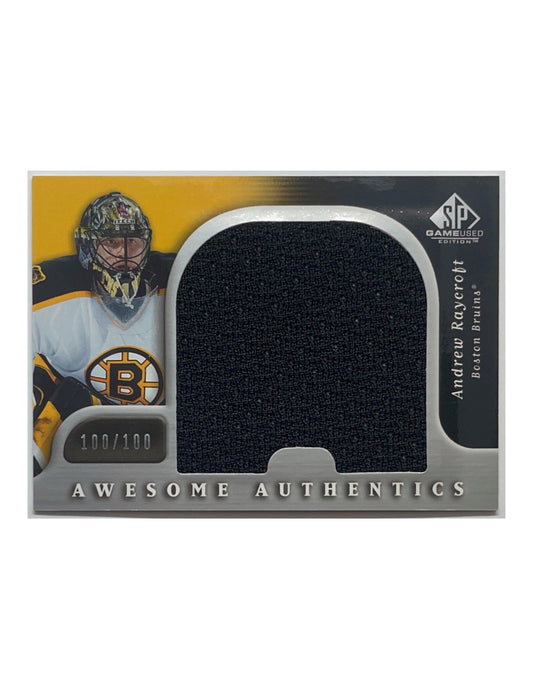 Andrew Raycroft 2005-06 Upper Deck SP Game Used Awesome Authentic Jersey #AA-AR - 100/100