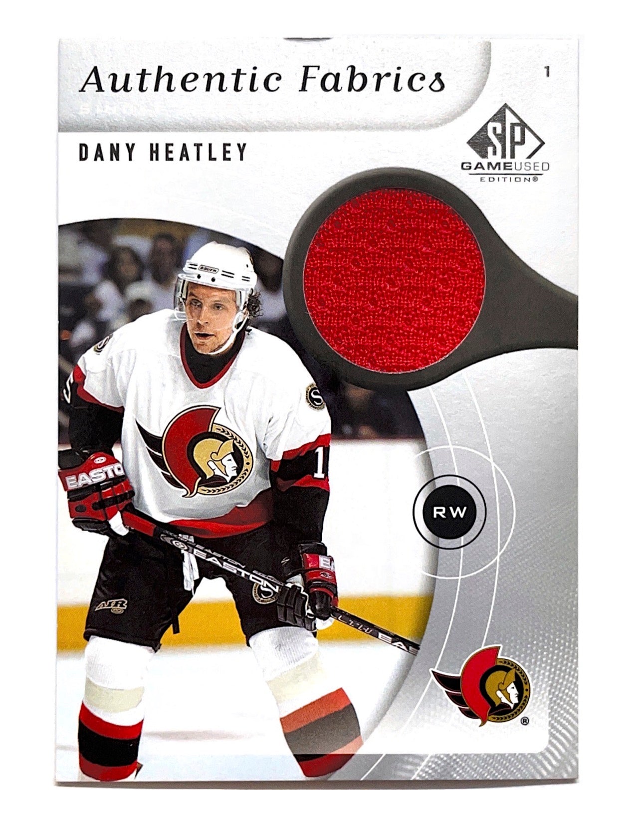 Dany Heatley 2005-06 Upper Deck SP Game Used Single Jersey #AF-DH