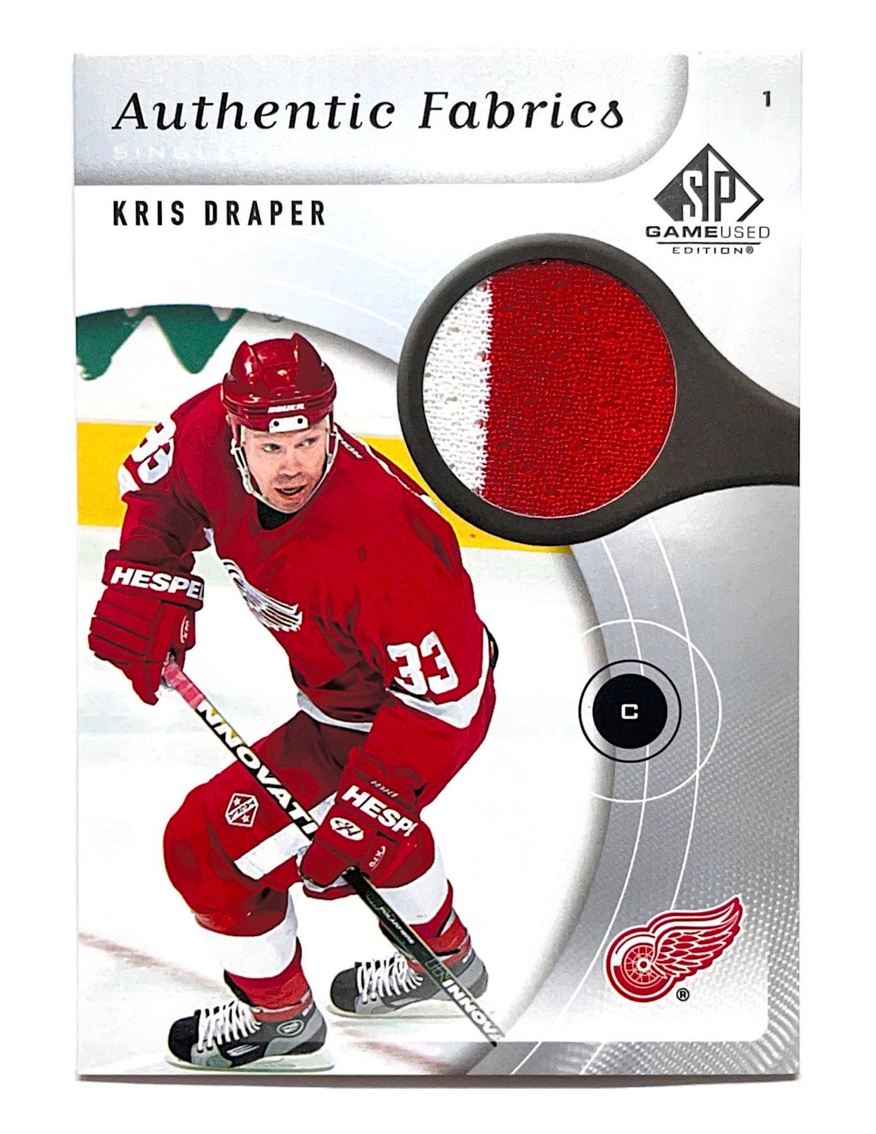 Kris Draper 2005-06 Upper Deck SP Game Used Single Jersey #AF-KD