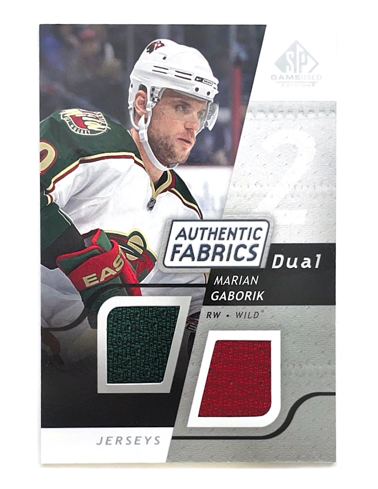 Marian Gaborik 2008-09 Upper Deck SP Game Used Authentic Fabrics Dual Jersey #AF-MG
