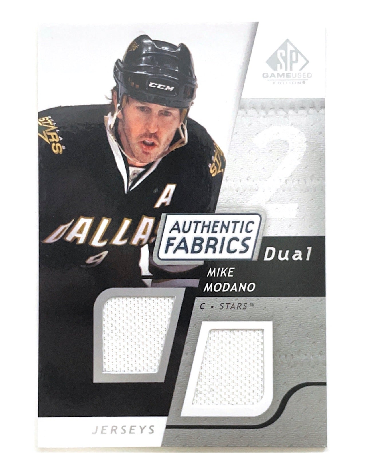 Mike Modano 2008-09 Upper Deck SP Game Used Authentic Fabrics Dual Jersey #AF-MM