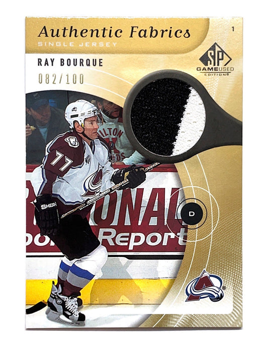 Ray Bourque 2005-06 Upper Deck SP Game Used Single Jersey Gold #AF-RB - 082/100