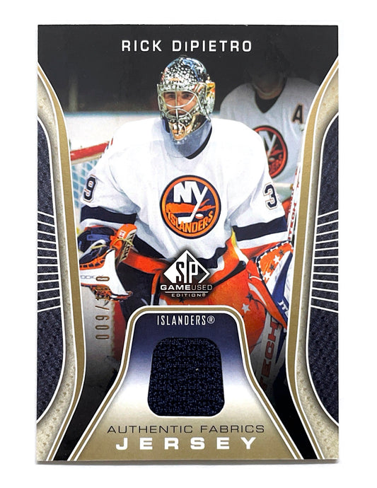 Rick DiPietro 2006-07 Upper Deck SP Game Used Authentic Fabrics Jersey Gold #AF-RD - 009/100
