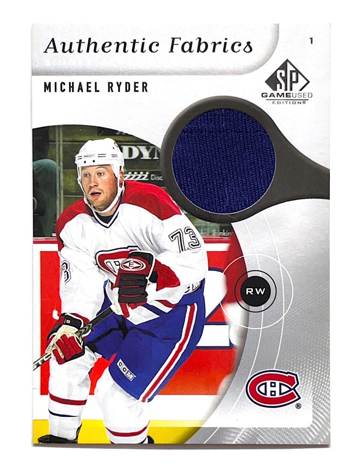 Michael Ryder 2005-06 Upper Deck SP Game Used Single Jersey #AF-RY