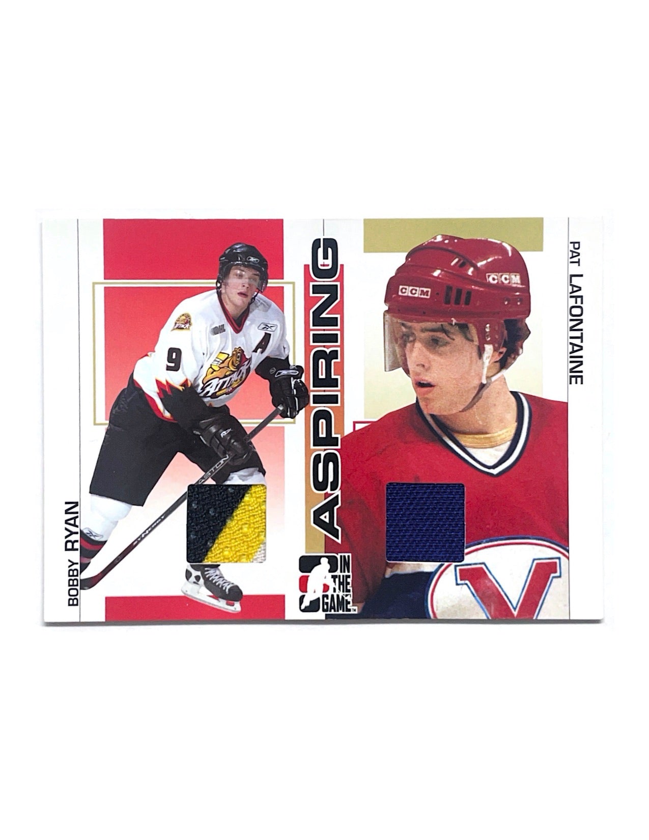 Bobby Ryan/Pat LaFontaine 2004-05 In The Game Aspiring Dual Jersey #ASP-08