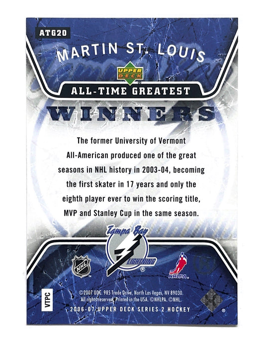 Martin St. Louis 2006-07 Upper Deck Series 2 All-Time Greatest Winners #ATG20