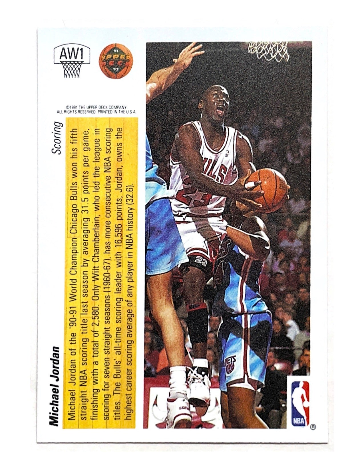 Michael Jordan 1991-92 Upper Deck Scoring #AW1