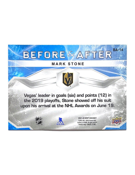 Mark Stone 2021-22 Upper Deck MVP Before & After #BA-14