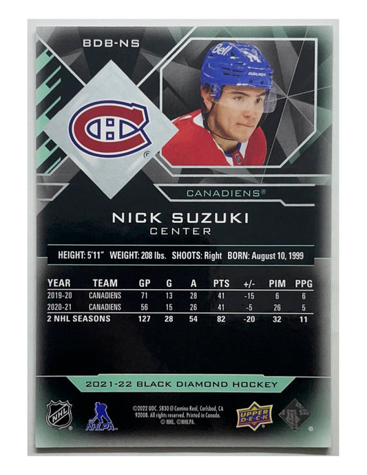 Nick Suzuki 2021-22 Upper Deck Black Diamond #BDB-NS - 278/349