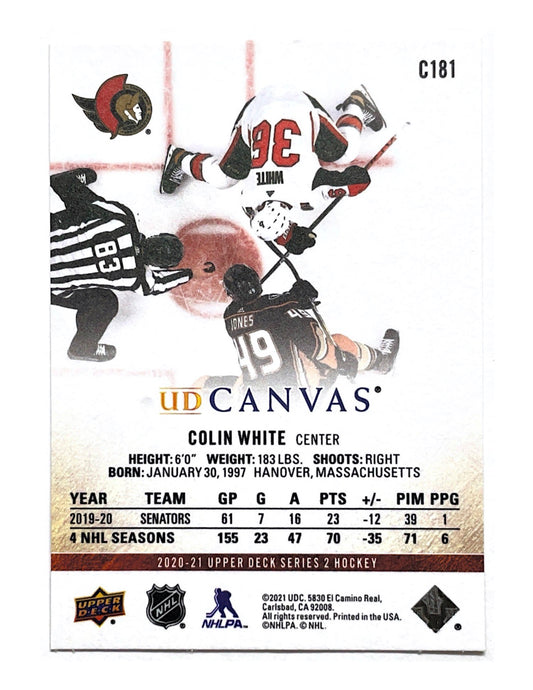 Colin White 2020-21 Upper Deck Series 2 UD Canvas #C181