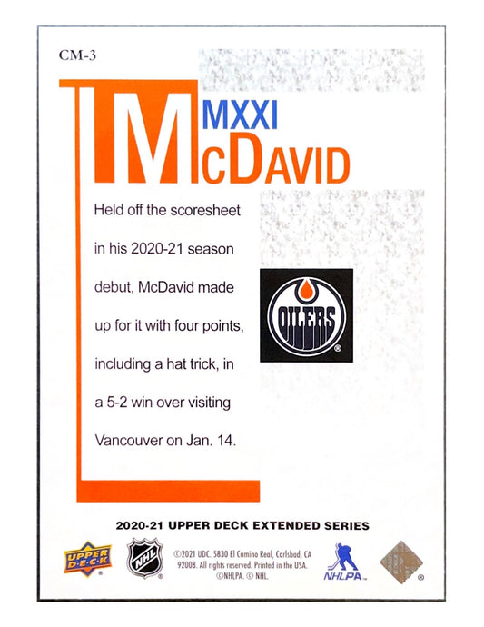 Connor McDavid 2020-21 Upper Deck Extended Series MXXI McDavid #CM-3