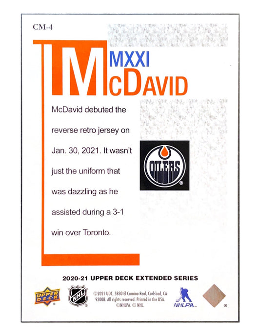 Connor McDavid 2020-21 Upper Deck Extended Series MXXI McDavid #CM-4