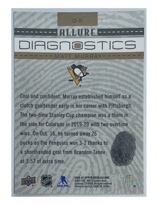 Matt Murray 2020-21 Upper Deck Allure Diagnostics #D-9