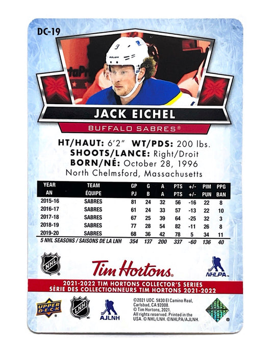 Jack Eichel 2020-21 Upper Deck Tim Hortons Red Die Cut #DC-19