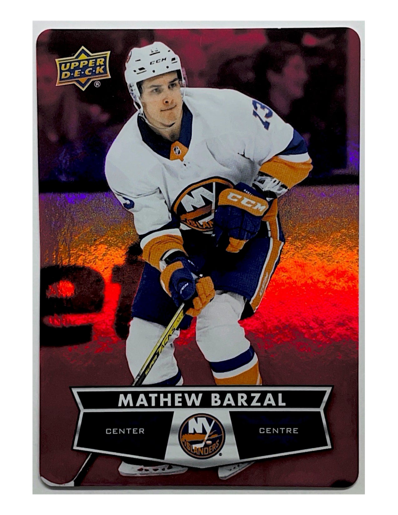 Mathew Barzal 2020-21 Upper Deck Tim Hortons Red Die Cut #DC-2