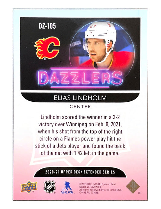 Elias Lindholm 2020-21 Upper Deck Extended Series Dazzlers #DZ-105 Blue