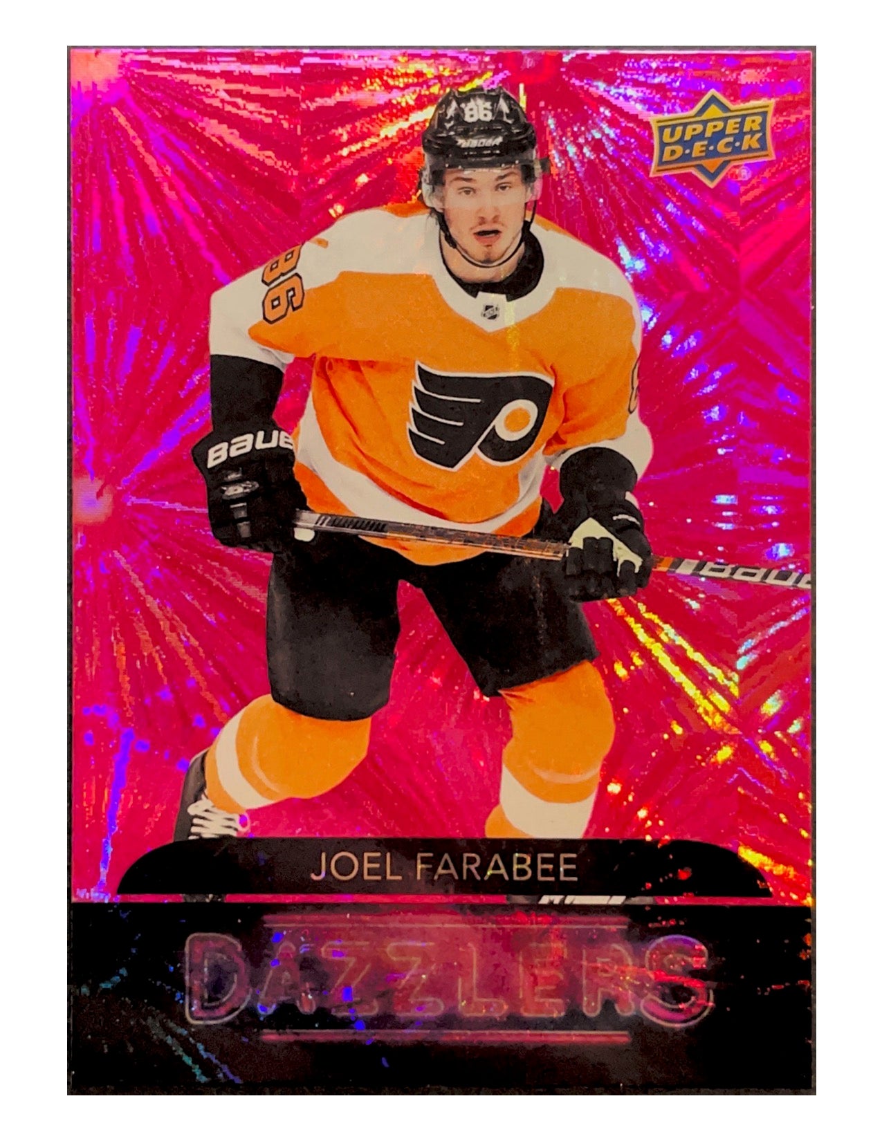 Joel Farabee 2020-21 Upper Deck Extended Series Dazzlers #DZ-132 Pink