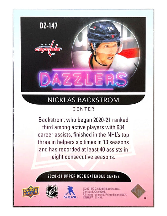 Nicklas Backstrom 2020-21 Upper Deck Extended Series Dazzlers #DZ-147 Pink