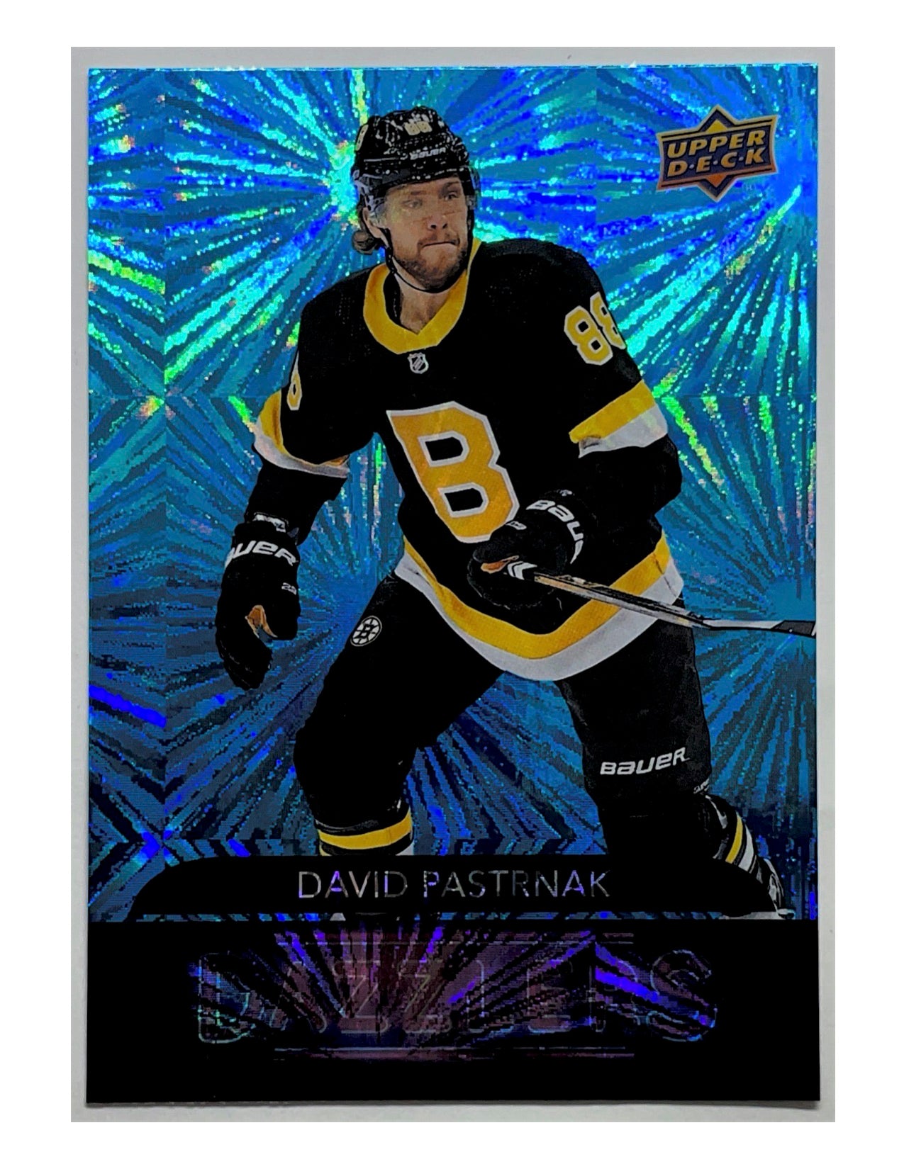 David Pastrnak 2020-21 Upper Deck Series 1 Dazzlers Blue #DZ-3