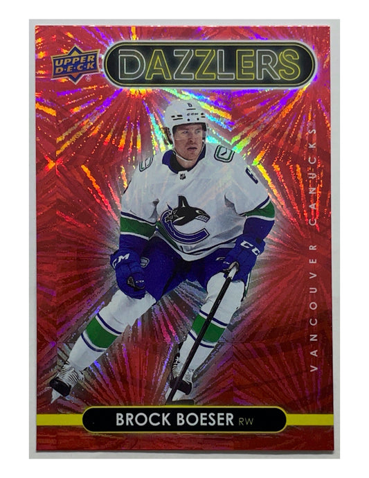 Brock Boeser 2021-22 Upper Deck Series 1 Dazzlers Red #DZ-43