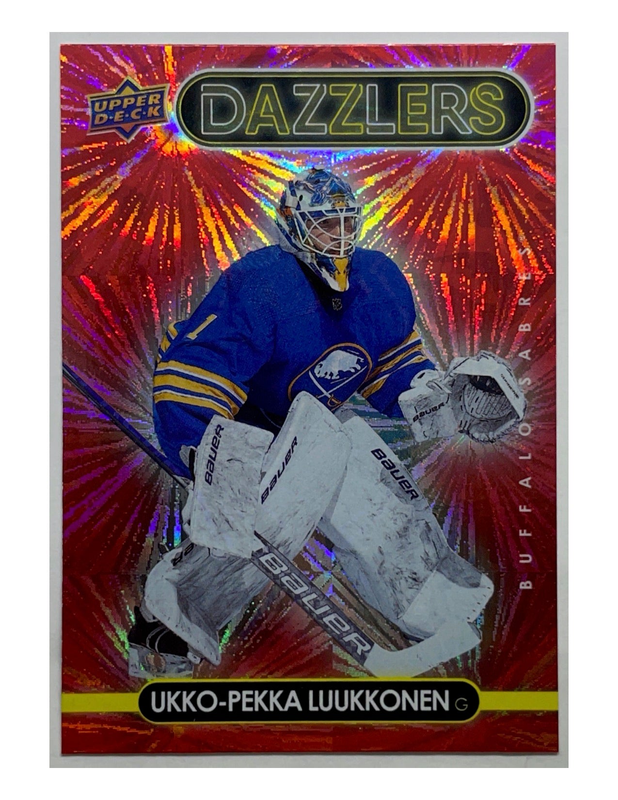 Ukko-Pekka Luukkonen 2021-22 Upper Deck Series 1 Dazzlers Red #DZ-6