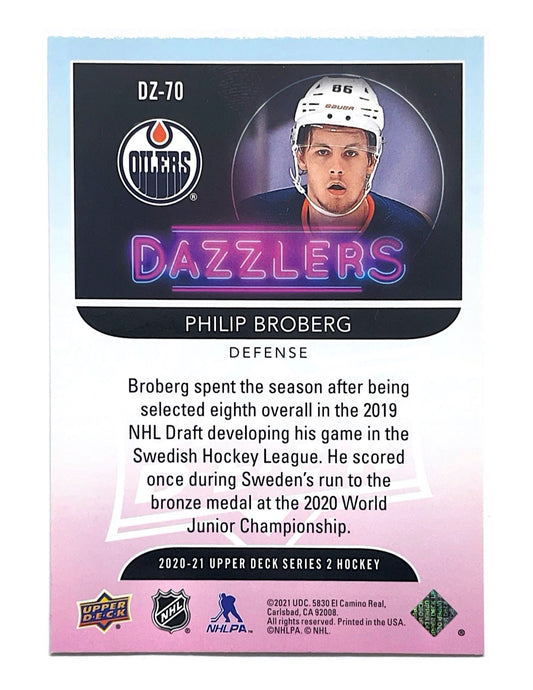 Philip Broberg 2020-21 Upper Deck Series 2 Dazzlers Green #DZ-70