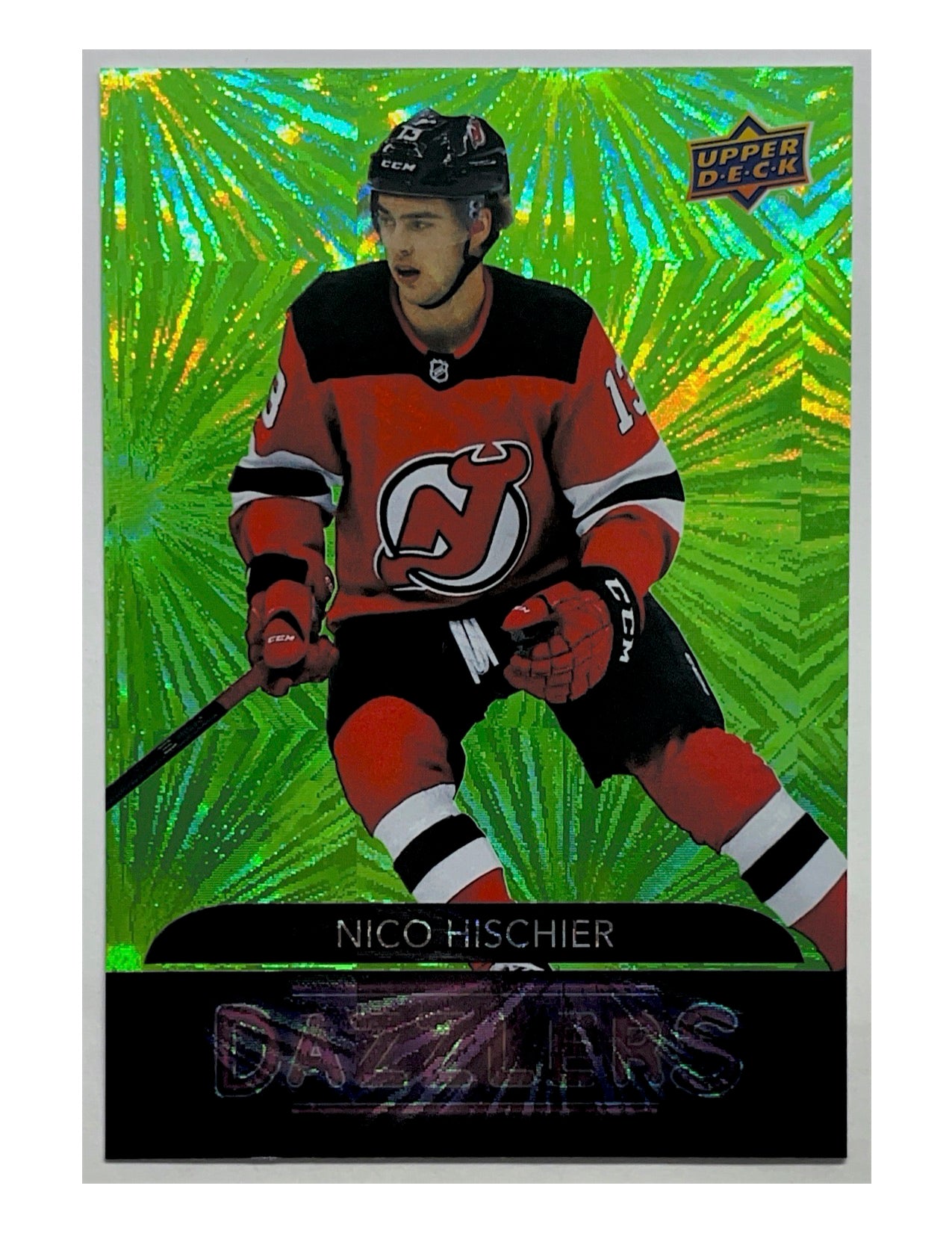 Nico Hischier 2020-21 Upper Deck Series 2 Dazzlers Green #DZ-77