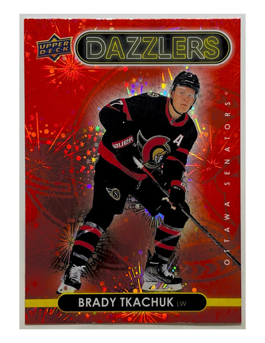 Brady Tkachuk 2021-22 Upper Deck Series 2 Dazzlers Red #DZ-83