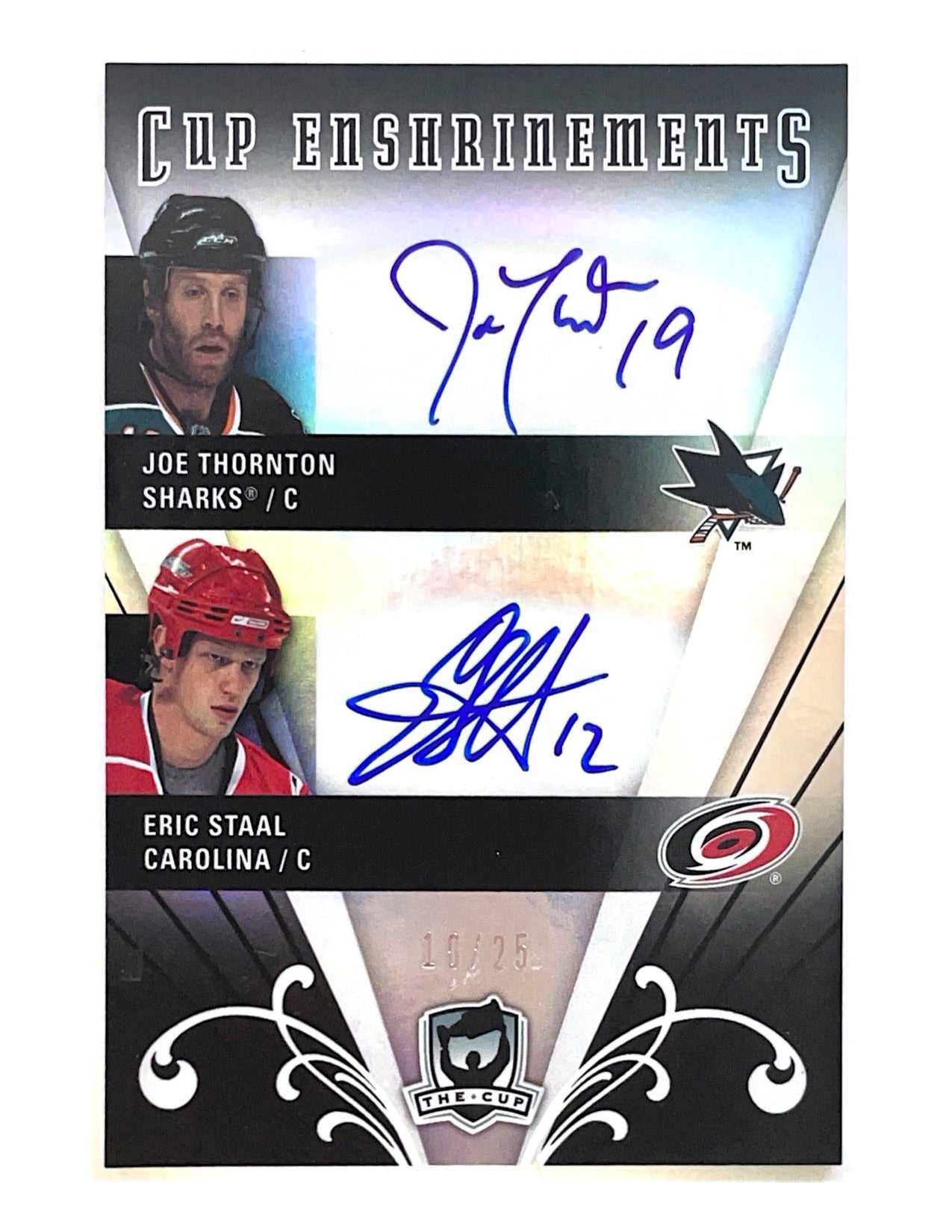 Joe Thornton/Eric Staal 2007-08 Upper Deck The Cup Cup Enshrinements #E2-TS - 10/25
