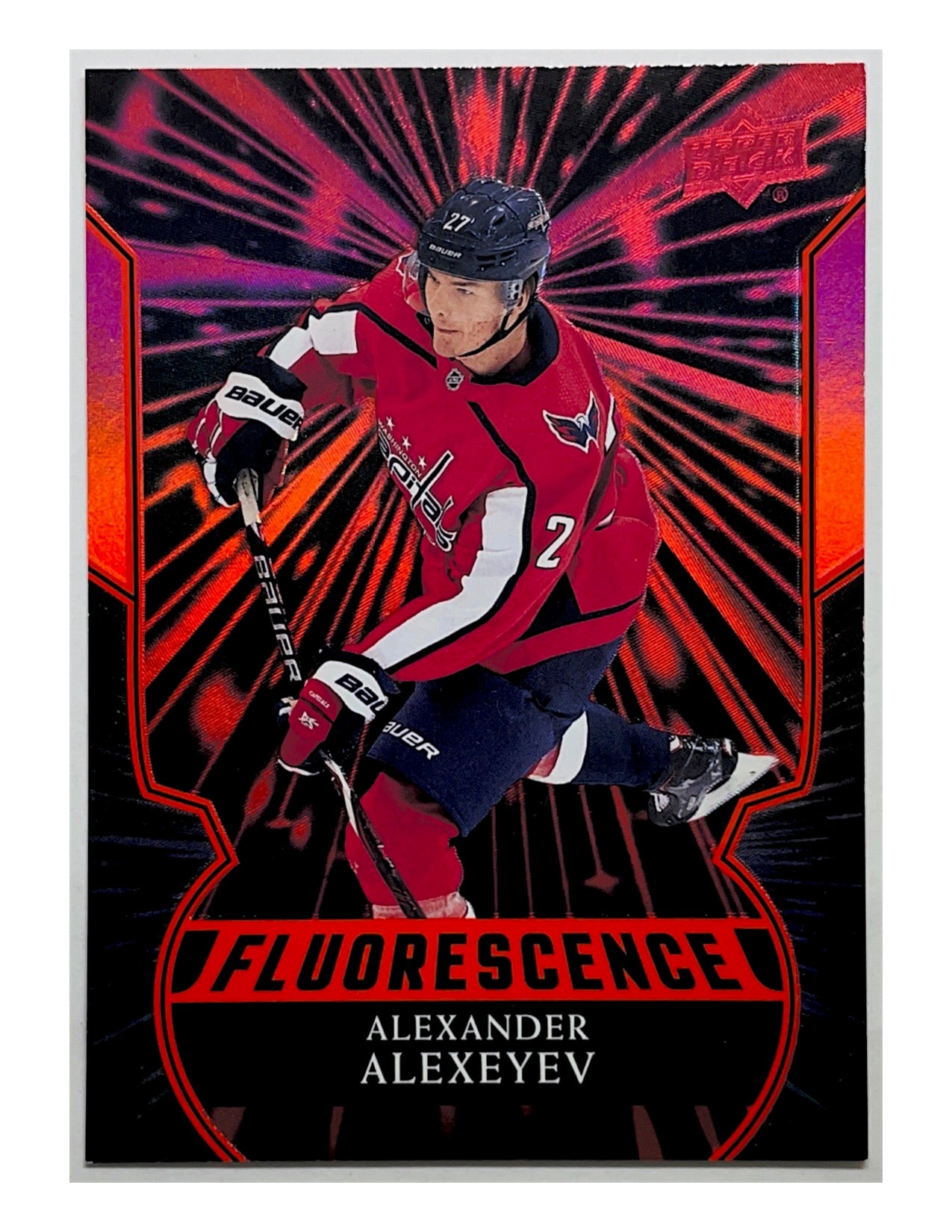 Alexander Alexeyev 2020-21 Upper Deck Series 2 Fluorescence Red #F-25