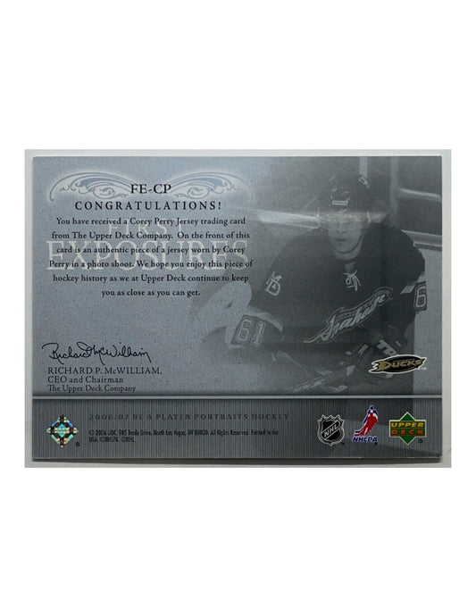 Corey Perry 2006-07 Upper Deck Be A Player First Exposures Jersey #FE-CP
