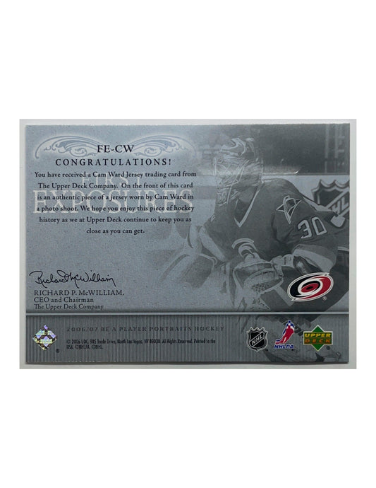 Cam Ward 2006-07 Upper Deck Be A Player First Exposures Jersey #FE-CW