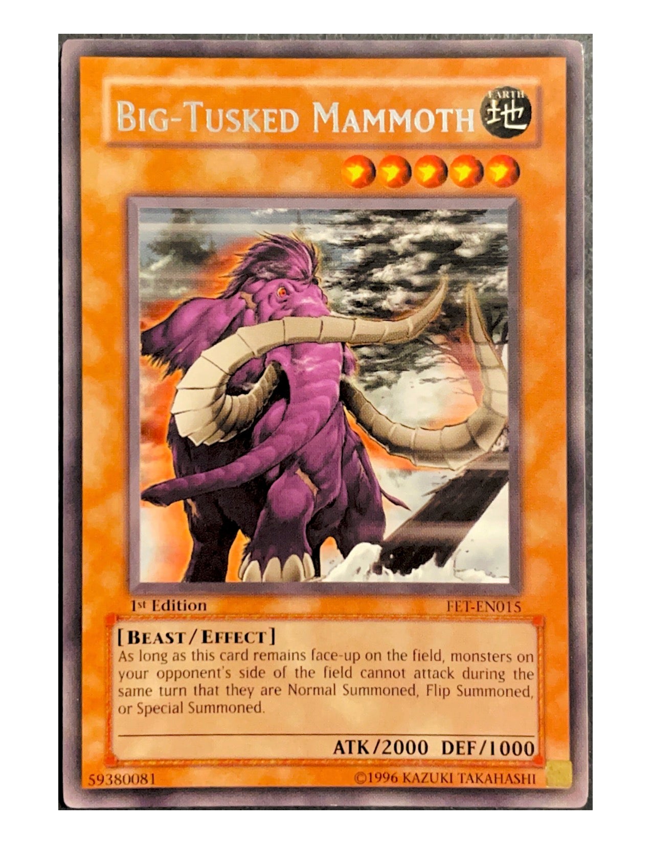 Big-Tusked Mammoth FET-EN015 Rare - 1st Edition