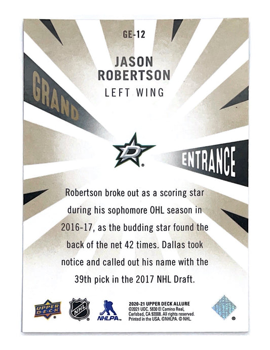 Jason Robertson 2020-21 Upper Deck Allure Grand Entrance #GE-12