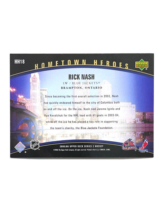 Rick Nash 2005-06 Upper Deck Series 2 Hometown Heroes #HH-18