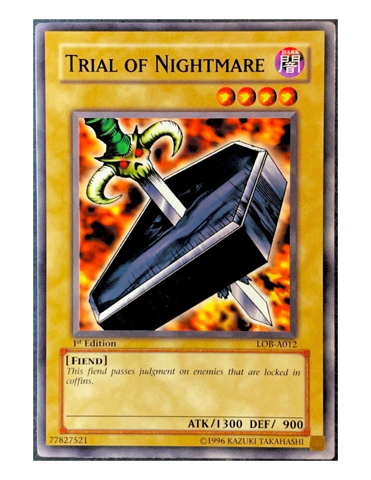 Trial Of Nightmare LOB-A012 Common - 1st Edition