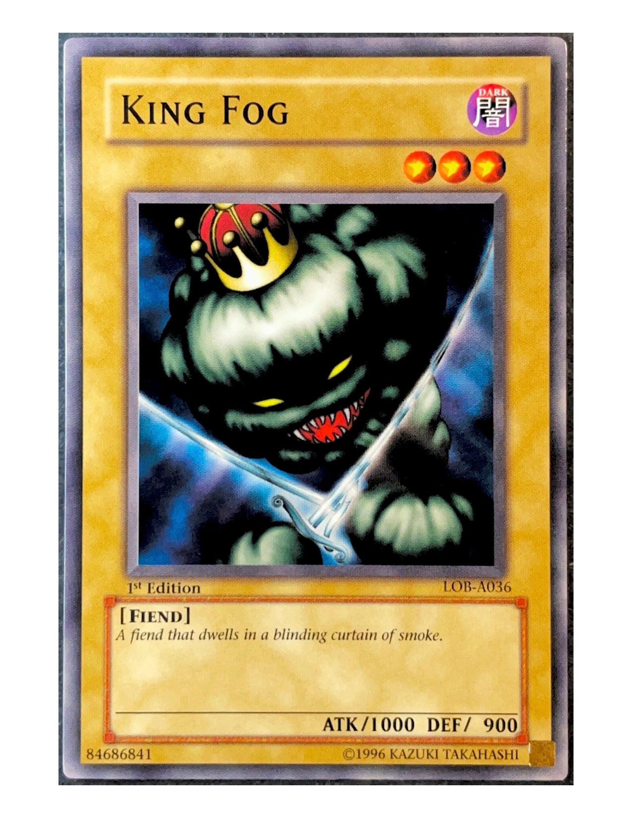 King Fog LOB-A036 Common - 1st Edition