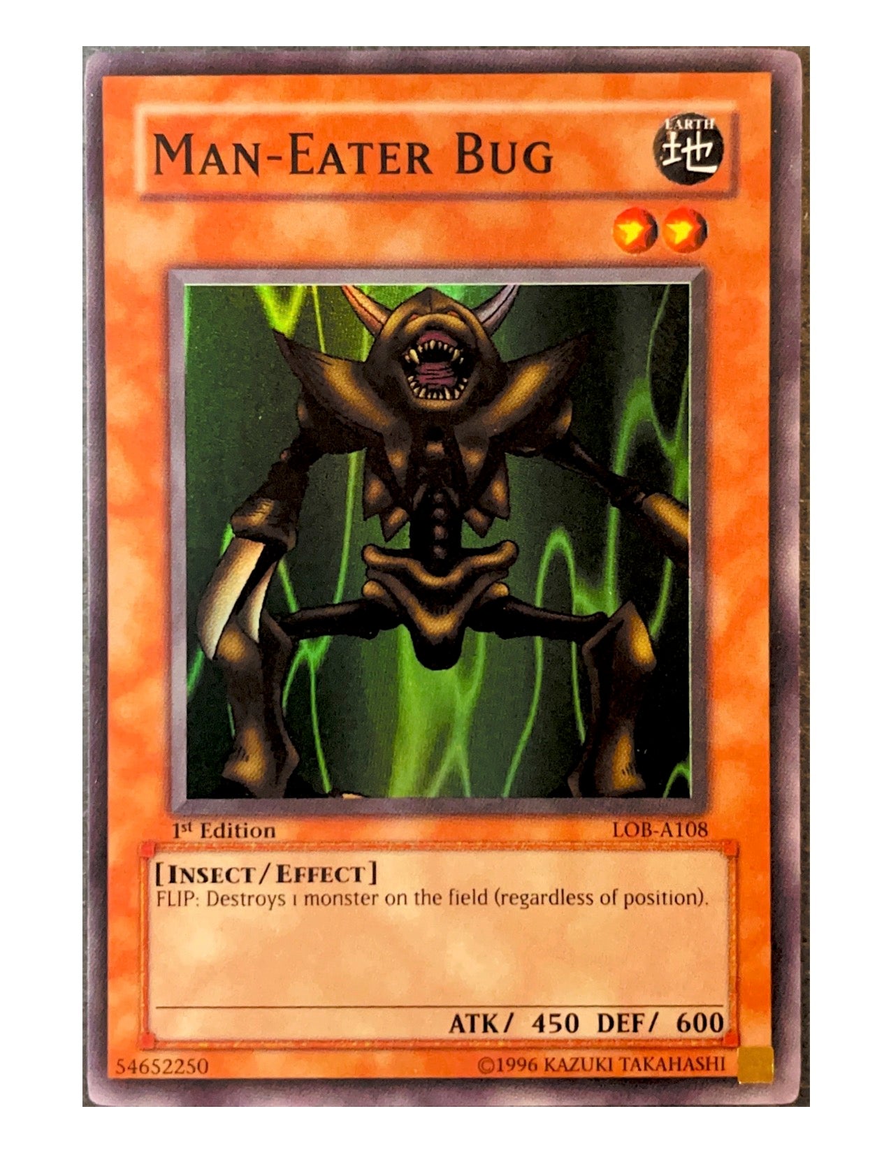 Man-Eater Bug LOB-A108 Super Rare - 1st Edition
