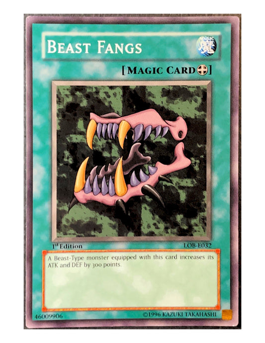 Beast Fangs LOB-E032 Common - 1st Edition