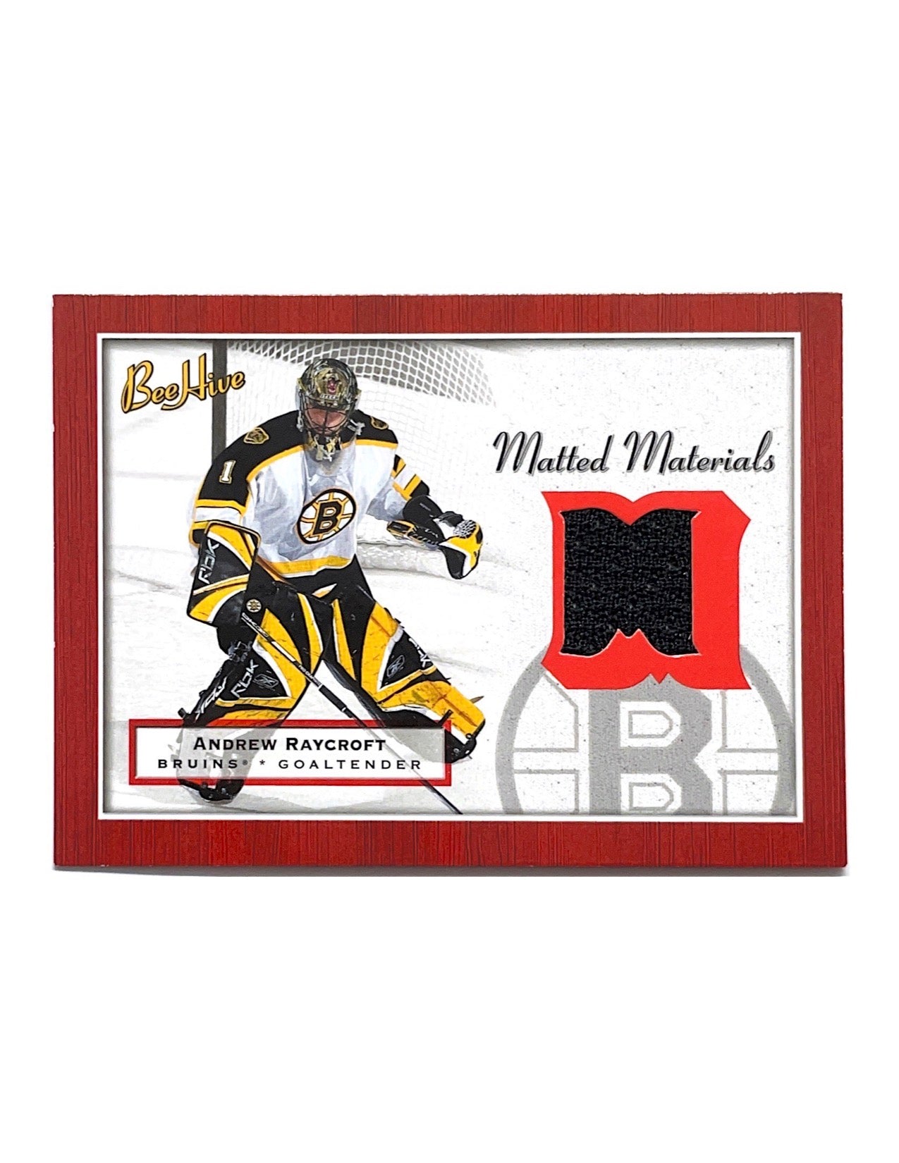 Andrew Raycroft 2005-06 Upper Deck Bee Hive Matted Materials Jersey #MM-AR